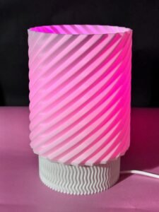 spiralglow lamp – 3d printed made in goa